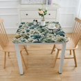 thumbnail image 3 of nygtbtfer  Meadow Views Indoor/Outdoor Floral Print Fabric Tablecloth, Blue, Green and Yellow Wildflower Design, Stain and Water Resistant Tablecloth White, 3 of 7