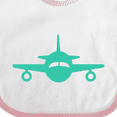 thumbnail image 4 of Inktastic Cute Teal Airplane Boys or Girls Baby Bib, 4 of 4