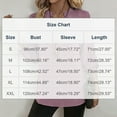thumbnail image 2 of TKLPEHG 3/4 Sleeve Tops for Women Cotton Linen Roll Sleeve Tunic Tops Spring Soft Lightweight V-Neck Solid Color Blouses (Purple,XXL), 2 of 7