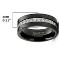 thumbnail image 3 of Metal Masters Mens 1.35Ct Tungsten Black Wedding Band Eternity Ring Cubic Zirconia Comfort-Fit, 3 of 6