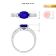 thumbnail image 4 of ANGARA Natural 1.9 ct Tanzanite Vintage Style Ring with Diamond Accents in 14K White Gold for Women (Size-9x7mm) | December Birthstone, Anniversary, Jewelry Gift for Women | Natural Tanzanite Ring, 4 of 8