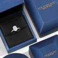 thumbnail image 5 of Gem Stone King PLAT-900 Platinum White Zirconia Engagement Ring for Women | 3.05 Cttw | Oval 9X7MM | Gemstone Birthstone | Size 9, 5 of 6
