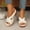 White, variant on Womens Platform Chunky Heels Low Block Heeled Sandals Open Toe Slides Casual Summer Mules Slip-on Shoe, Fashion Wedding Party Dress Sandals