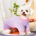 thumbnail image 2 of 2 Pack Dog Pajamas Small Sized Dog Fleece Pajamas Cute Fleece Sweater Doggy Sweater Love Pattern Onesies for Dogs Pjs Small Clothes, 2 of 6