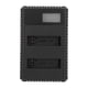 thumbnail image 2 of Cargador de batería portátil para cámara AHDBT‑401, cargador dual USB con pantalla LCD, 2 of 14