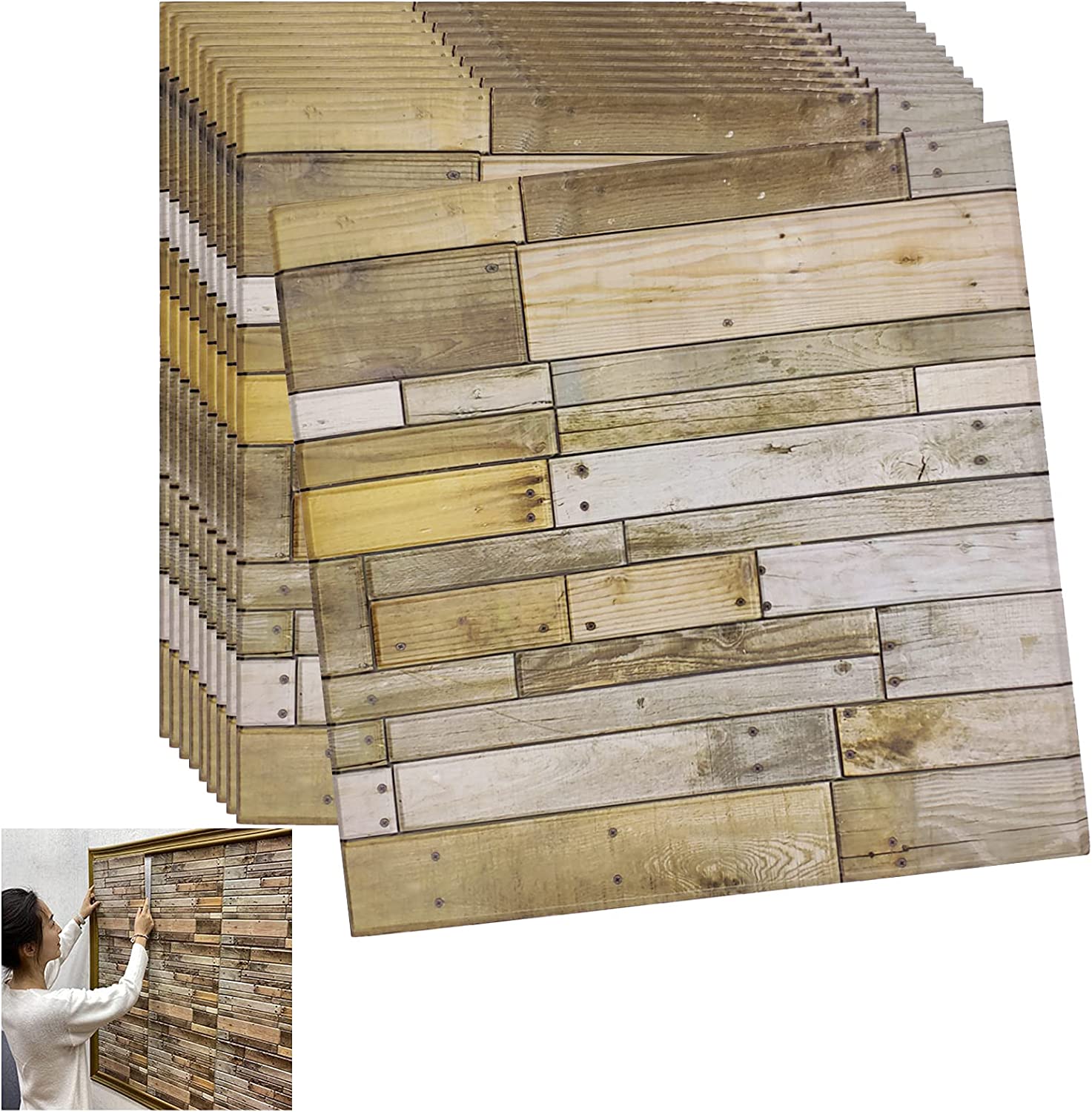 3D Wall Panels Brick Wallpaper Peel and Stick 10PCS Self Adhesive