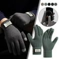 thumbnail image 3 of Thickened Fleece Lined Pineapple Pattern Touch-Screen Sensitive Gloves - Polyester, 2111cm, Suitable for Cold Weather Driving and Outdoor Activities, 3 of 4