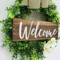 thumbnail image 5 of KYAIGUO Welcome Wreaths, Wooden Alphabet Window Door Hanging Decoration Wreath Suitable for Indoor, Outdoor, Holiday Celebration 18inch, 5 of 6