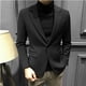 thumbnail image 2 of Chaqueta de traje marrón para hombre, abrigo de un solo pecho, blazer gris para hombre, novedad en ropa, moda masculina 2024, clásico de moda, 2 of 5