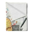 thumbnail image 2 of School Soft Flannel Fleece Throw Blanket, 2 Sides of Human Brian Analitical Imaginitive Art Educaion Abilities, Cozy Plush for Indoor and Outdoor Use, 70" x 90", Marigold Turquoise Grey, by Ambesonne, 2 of 5