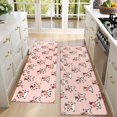 thumbnail image 4 of Kitchen Rugs Sets Of 2,Pink Cow Bell Pattern Anti Fatigue Kitchen Mat Rugs Non Slip Washable,Decorative Kitchen Floor Mats for Kitchen,Sink,Laundry,17"X47", 4 of 5