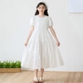thumbnail image 2 of Agkizg Girls Summer Dress Plaid Sleeveless Round Neck Loose Fitting A-line Casual Comfortable Dress,Sizes 12-13 Years, 2 of 5