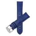 thumbnail image 1 of 24mm Mens' Alligator Style Leather Watch Strap Band, Stainless Steel Buckle, 1 of 7