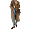 thumbnail image 5 of BAETEUY Women's Woolen Lapel Jacket - Long Sleeve Coat with Front Pockets, 5 of 8