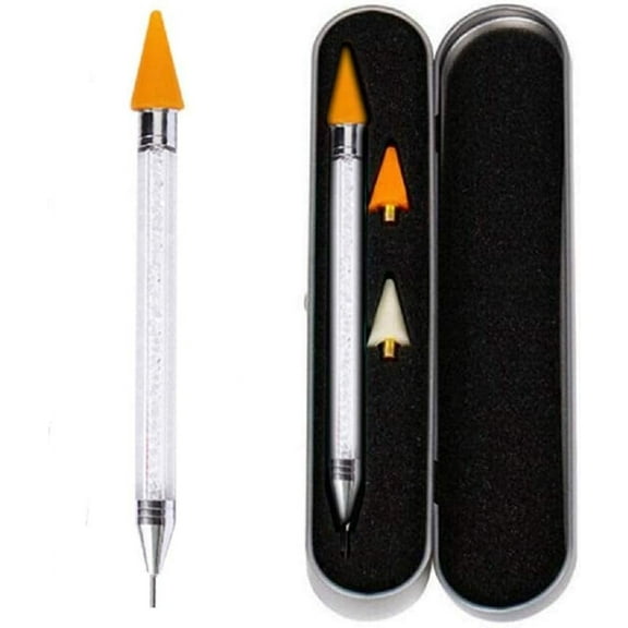 Rhinestone Picker Wax Pen Pencil for Rhinestones Crystal Pickup Diamond Painting Nail Art Decoration Tool with Two Wax Head