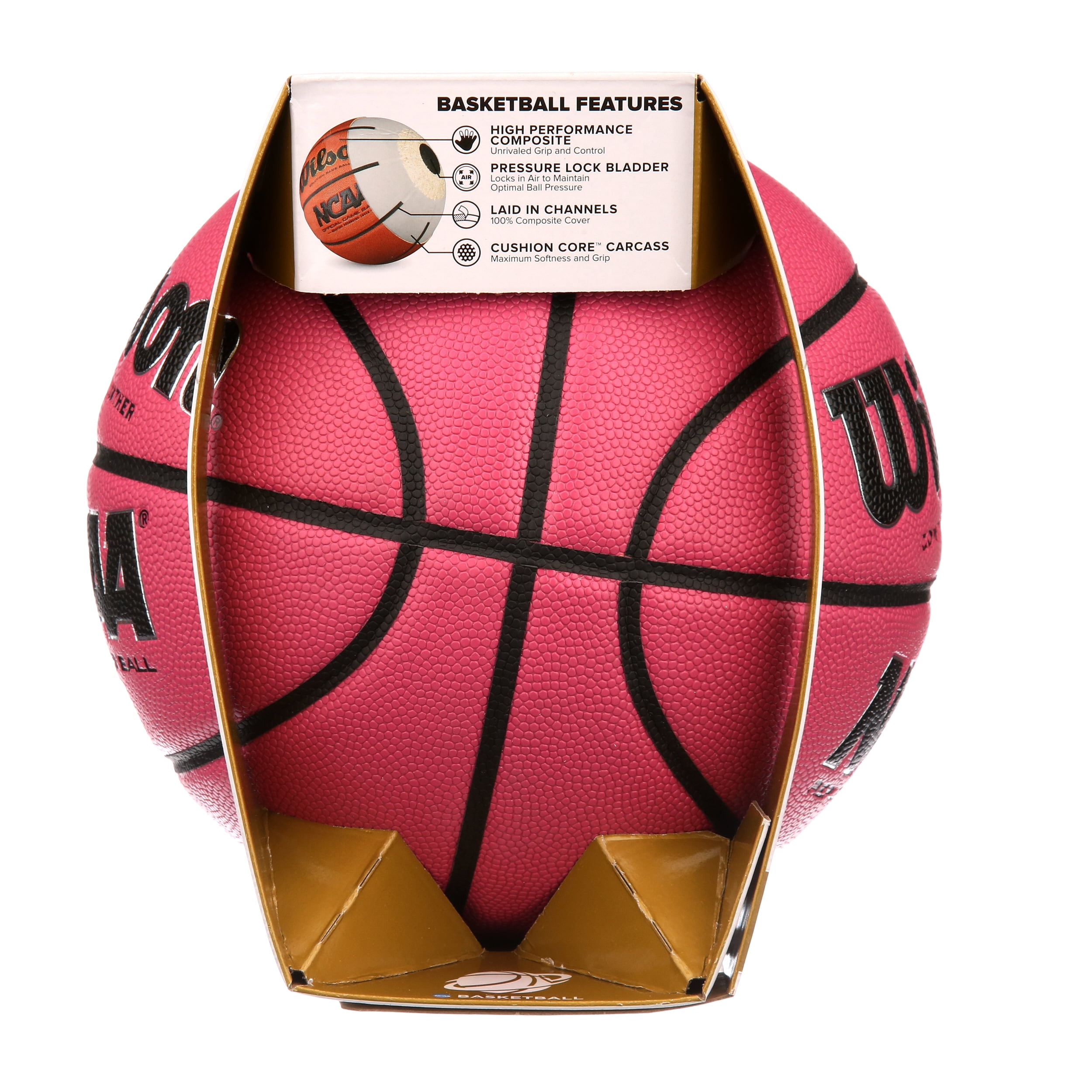 Bola de Basquete Wilson NCAA 28.5 Pink 