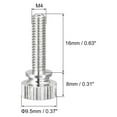 thumbnail image 2 of Knurled Thumb Screws, M4x16mm Flat Brass Bolts Grip Knobs, Nickel Plated 10Pack, 2 of 5