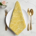 thumbnail image 2 of Yellow Botanical Cloth Napkins, Vintage Floral Plants Branch Washable and Reusable Dinner Napkins Set of 4, Table Napkin for Kitchen Party Birthday Wedding Hotel Housewarming 20"x20", 2 of 9