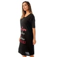 thumbnail image 2 of Just Love Short Sleeve Nightgown / Sleep Dress for Women / Sleepwear (Black - Candy Cane Wishes, Large), 2 of 3