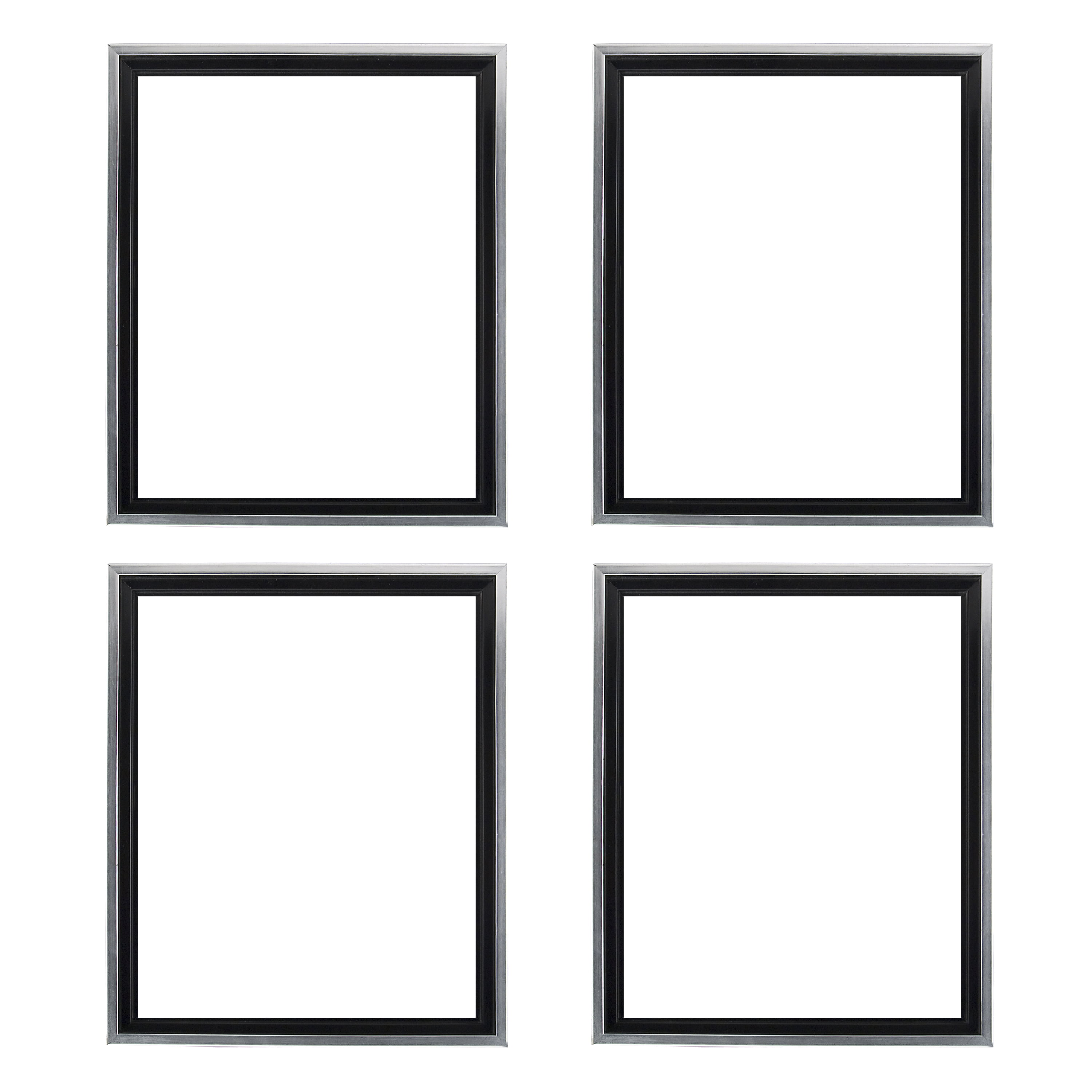 Creative Mark Illusions Floater Frames - 8x10 Black/Silver - 4 Pack of ...