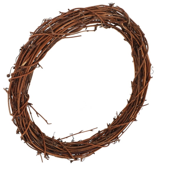 HEANUJJ Natural Rattan Grapevine Wreath Frame, Rustic Twig Vine Hoop for Christmas and Seasonal Home Decoration