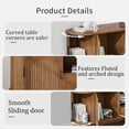 thumbnail image 2 of TV Stand for TVs up to 80", 70" Entertainment Center with Sliding Doors, Media Console Table for Living Room, 2 of 9