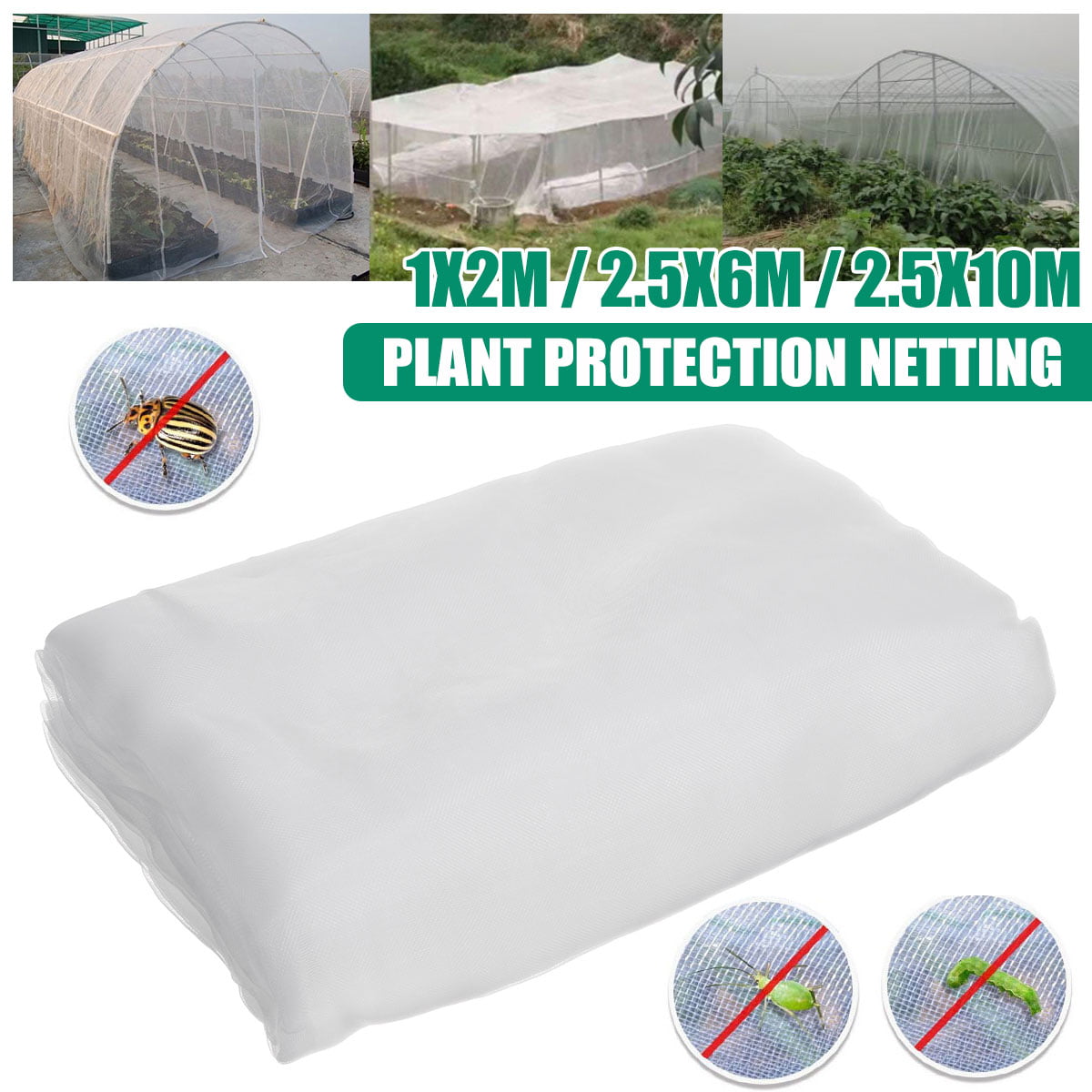 1x2m Insect Screen & Garden Netting against Bugs Birds & Squirrels Mesh Net 