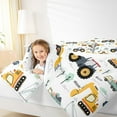 thumbnail image 4 of Manfei Cartoon Truck Tractor Bedding Comforter Set 2pcs, Kids Construction Vehicle Twin Comforter Sets, Green Tree Bedding Set, Ultra Soft Home Decor, 4 of 8