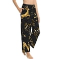 thumbnail image 2 of Balery Christmas Gold Deers1 print Women's Pajama Pants,Ultra Lightweight Pjs,Lounge Pant-XX-Large, 2 of 9