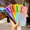 thumbnail image 4 of Gradient Magnetic for Samsung Galaxy Note 20 5G Phone Case, Compatible with MagSafe, Camera Lens Film Protection Shockproof Matte Cases for Galaxy Note 20 6.7" (Pink Blue Gradient), 4 of 11