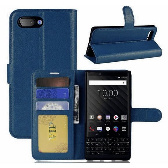 [PST] Blackberry Key2 LE / KeyTwo Lite Case, Leather Magnetic Card Slot Wallet Folio Flip Case Cover