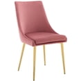 thumbnail image 2 of Home Square 2 Piece Modern Velvet Accent Dining Chair Set in Dusty Rose, 2 of 8