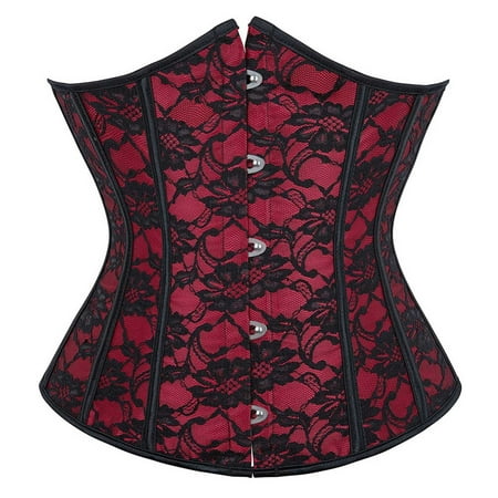 

Lingerie For Women Underwear Women Plus Size Corsets Bustier For Halloween Costume Dress Bustier Top Goth Shapewear Waist Lace Gathering Waist Shapewear Tuck Abdomen Dark Red L