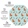 thumbnail image 3 of Pofeuu Rabbit Is Eating Carrots Print Coasters for Drinks, 4Pack PU Leather Coasters, Bar Drink Coasters for Tabletop Protection, Furniture from Damage-Octagon, 3 of 6