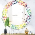 thumbnail image 2 of Designart 'Collection Of Paint Splash Watercolor Drops' Modern Mirror - Oval or Round Wall Mirror, 2 of 3