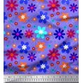 thumbnail image 1 of Soimoi Purple polyester Crepe Fabric Artistic Floral Print Fabric by Yard 52 Inch Wide, 1 of 3