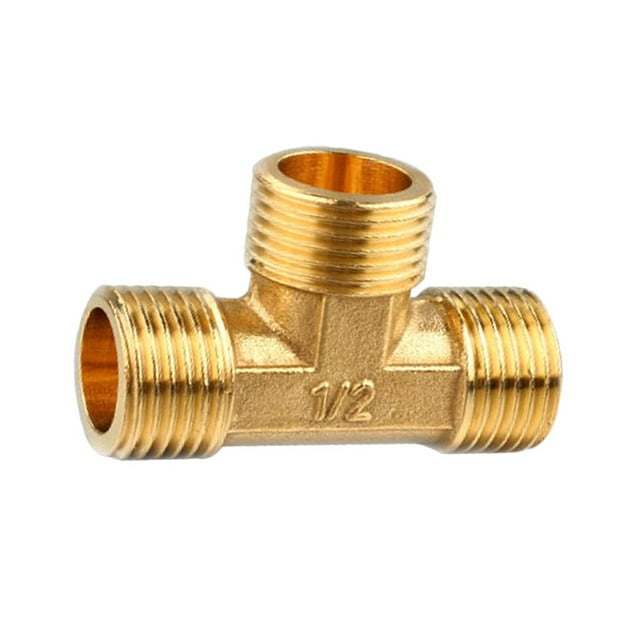 Conexiones en T / latón de 1/2 '' Conectores de tubo Uniones en T - Resistente a temperaturas Sharpla Accesorios en T de latón macho