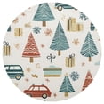 thumbnail image 3 of Ryvnso Christmas Trees Gift Round Plate Mats Dining Table Placemat Set of 4 for Holiday Decoration, 3 of 7