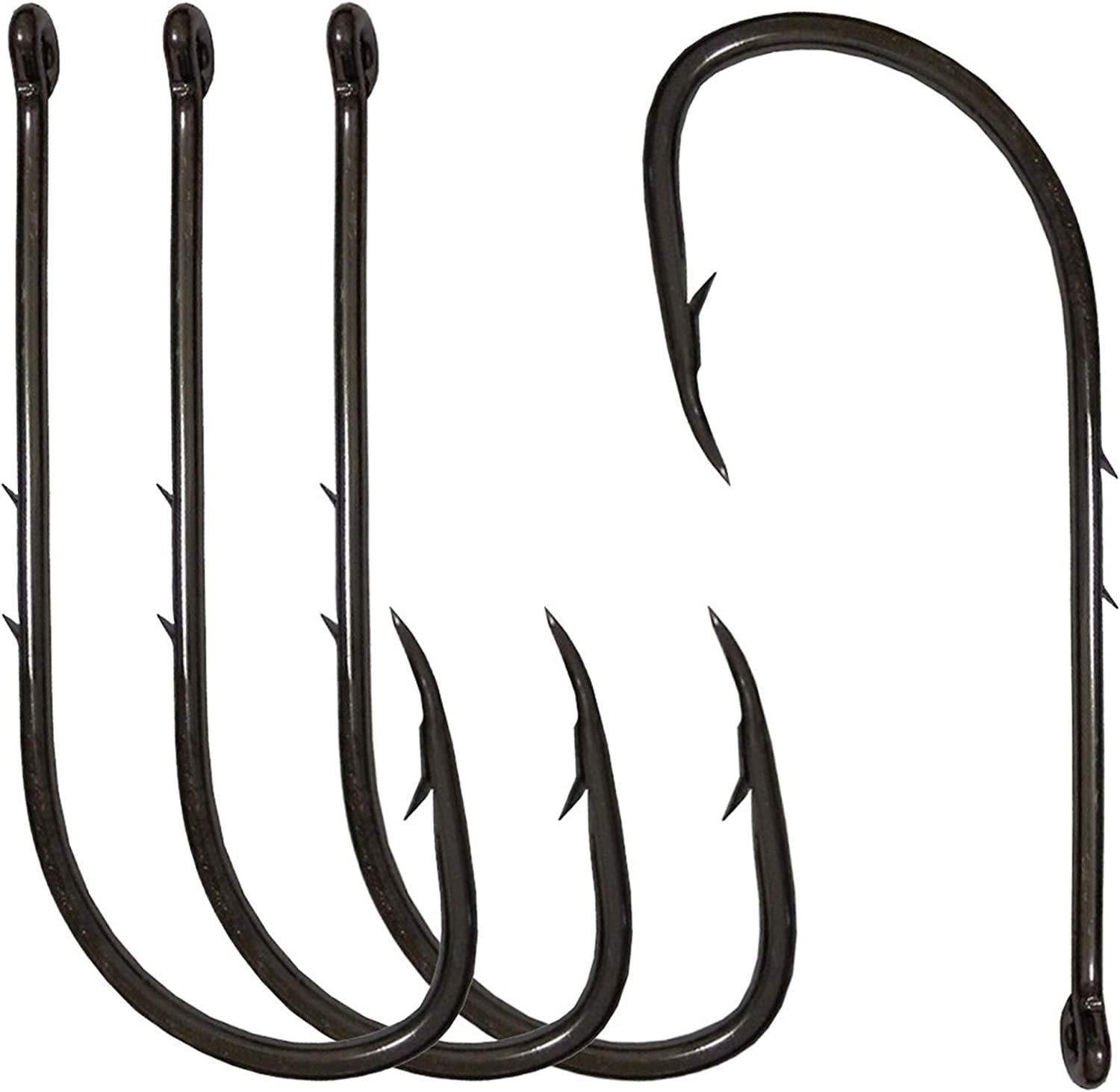 Barbed Baitholder Fishing Hooks Set 50PCS Long Fishing Shank Fishing