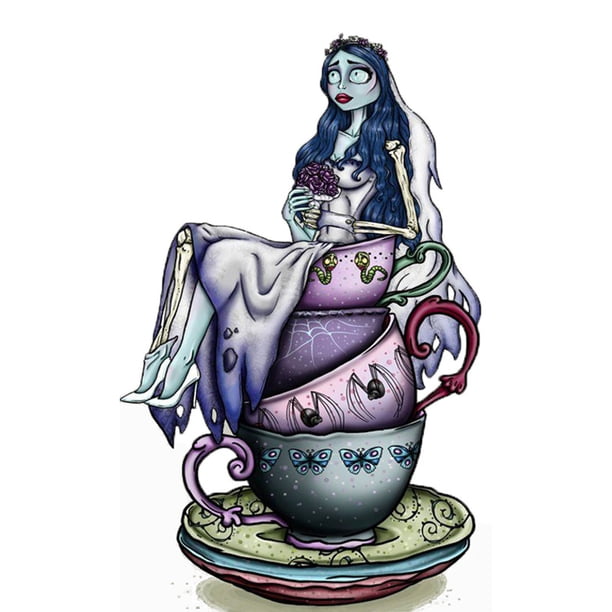 Cuadros Decorativos Bordado completo Hilo de algodón ecológico 11CT Taza de té impresa Princesa Punto de cruz (3) Wdftyju de costura negro 4 estilos