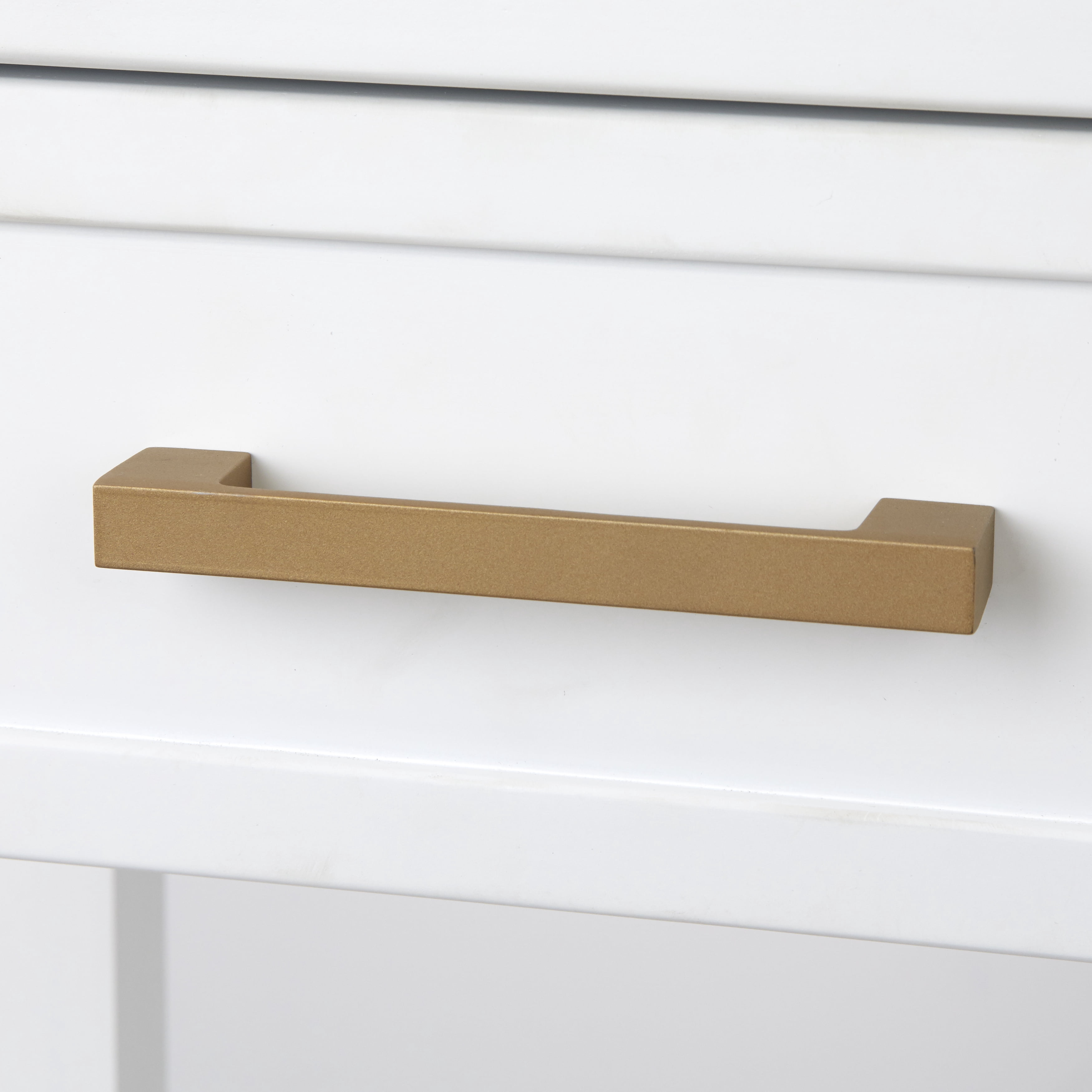 TMS Rena Rectangular End Table and Pine Wood Legs, White Finish