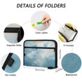 thumbnail image 3 of Accordion File Organizer with Zip Closure 13 Pockets Expanding File Folder Letter A4 Paper Document Organizer for Home Office Watercolor Blue Butterflies, 3 of 7