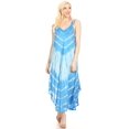 thumbnail image 5 of Sakkas Liz Women's Maxi Loose Sleeveless Summer Casual Tank Dress Cover-up Caftan - 19320-SkyBlue - One Size Regular, 5 of 5