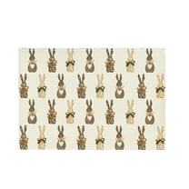 OAVQHLG3B Easter Decoration for Home Beautiful Happy Easter Placemats Spring Easter Place Mats Vintage Dining Table Decorations Bunny Chick Easter Holiday Table Mats For Kitchen Dining Decoration