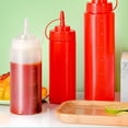 thumbnail image 4 of Koadzawe 1 Piece Plastic Squeeze Bottle Plastic Squeeze Condiment Bottle Ketchup Bbq Sauce Dispensing Bottle With Twist On Cap Lids For Sauce Ketchup Craft Paint(24Oz, Random Colors), 4 of 9