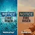 thumbnail image 6 of (2 Pack) Fire Riser OSHA Notice Sign 10 Inch X 7 Inch Indoor / Outdoor Rust-Free Aluminum Metal Signs for Workplace, Workshop, and Construction Site, Made in the USA, 6 of 8
