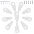 thumbnail image 5 of FELTECHELECTR 100Pcs Mirror Fixing Clips for Bathroom Silver Plastic, 5 of 8