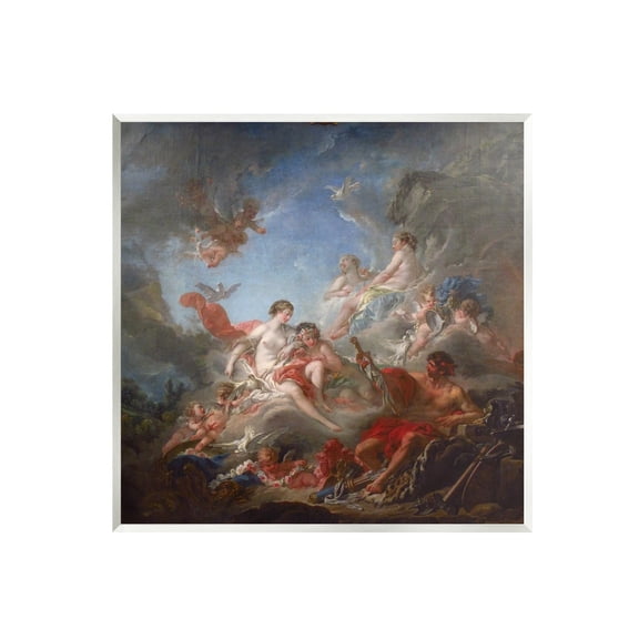 Stupell Industries Les Forges de Vulcain (1757) Francois Boucher Classic Painting Painting Unframed Art Print Wall Art, Design by one1000paintings