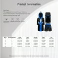 thumbnail image 5 of Sinleey Tenue de Boxe pour Garçons Costume de Jeu de Rôle Robe de Boxe à Capuche en Satin avec Débardeur Sans Manches et Short Noir&Or 14, 5 of 5