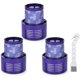thumbnail image 1 of Kit de reemplazo V10 compatible con Dyson V10 Cyclone, V10 Absolute, V10 Animal, V10 Total Clean, Serie Sv12, 3 piezas de filtro de reemplazo Afortunado Sencillez, 1 of 5